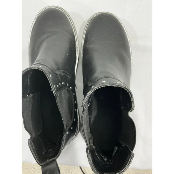 Girls Wonder Nation 4 Pull On Black Studded Chunky Heel Bootie - Picture 6 of 10